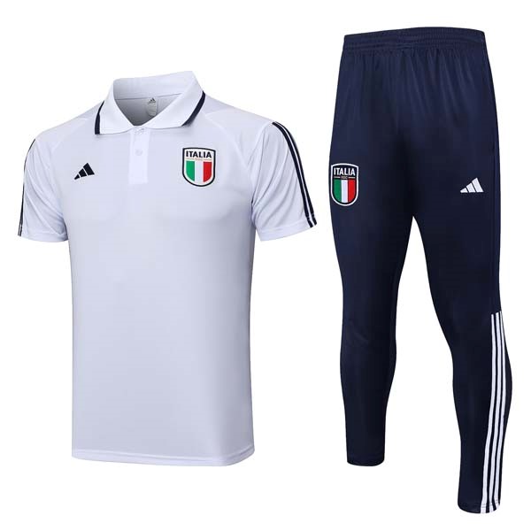 Polo Italia Conjunto Completo 2023-24 Blanco Azul